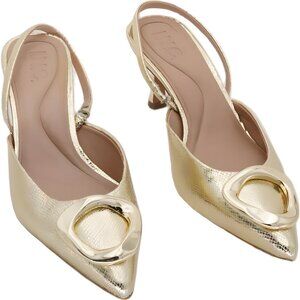 INC Concepts Gadriel Gold Slingback Pumps US 6M EU 36.5